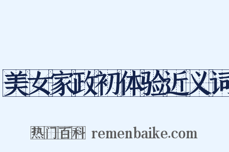 美女家政初体验近义词是什么意思的图片